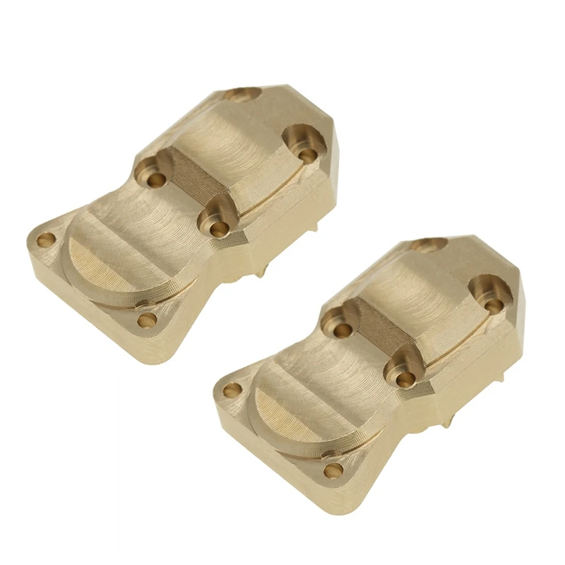 FBIL-2Pcs Brass Differential Diff Cover Front & Rear For AXIAL SCX24 90081 1/24 RC Crawler Car Upgrades Parts Accessories