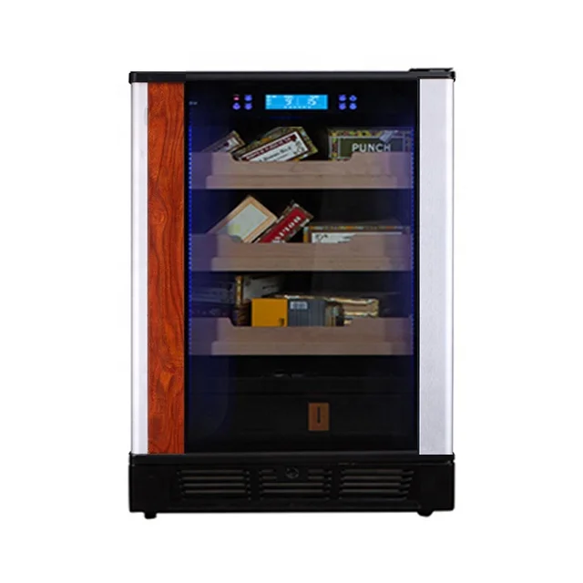 500 Cigars Electrical Appliances Installation Cigar Compressor Humidor Cabinet for Professional Tobacco Storage Box Pro