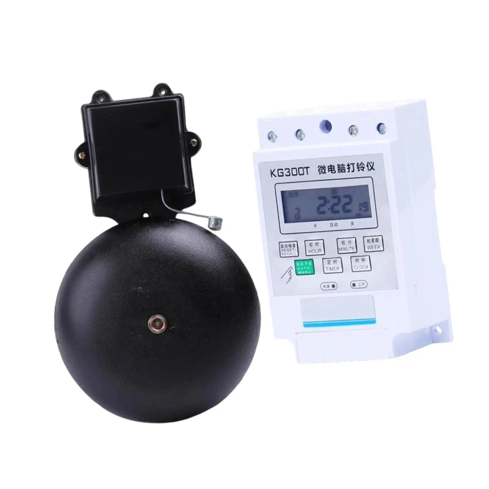 Electric Bell Heavy Duty Cast Iron Doorbell Loud Ringing Bell for School Factory Warehouse Institution