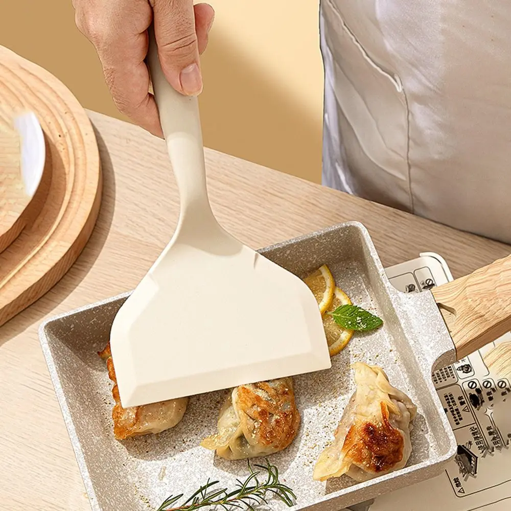 Japanese Style Silicone Pancakes Shovel Non Stick Widened Wide Spatula Turners with Short Handle Soft Tamagoyaki Spatula