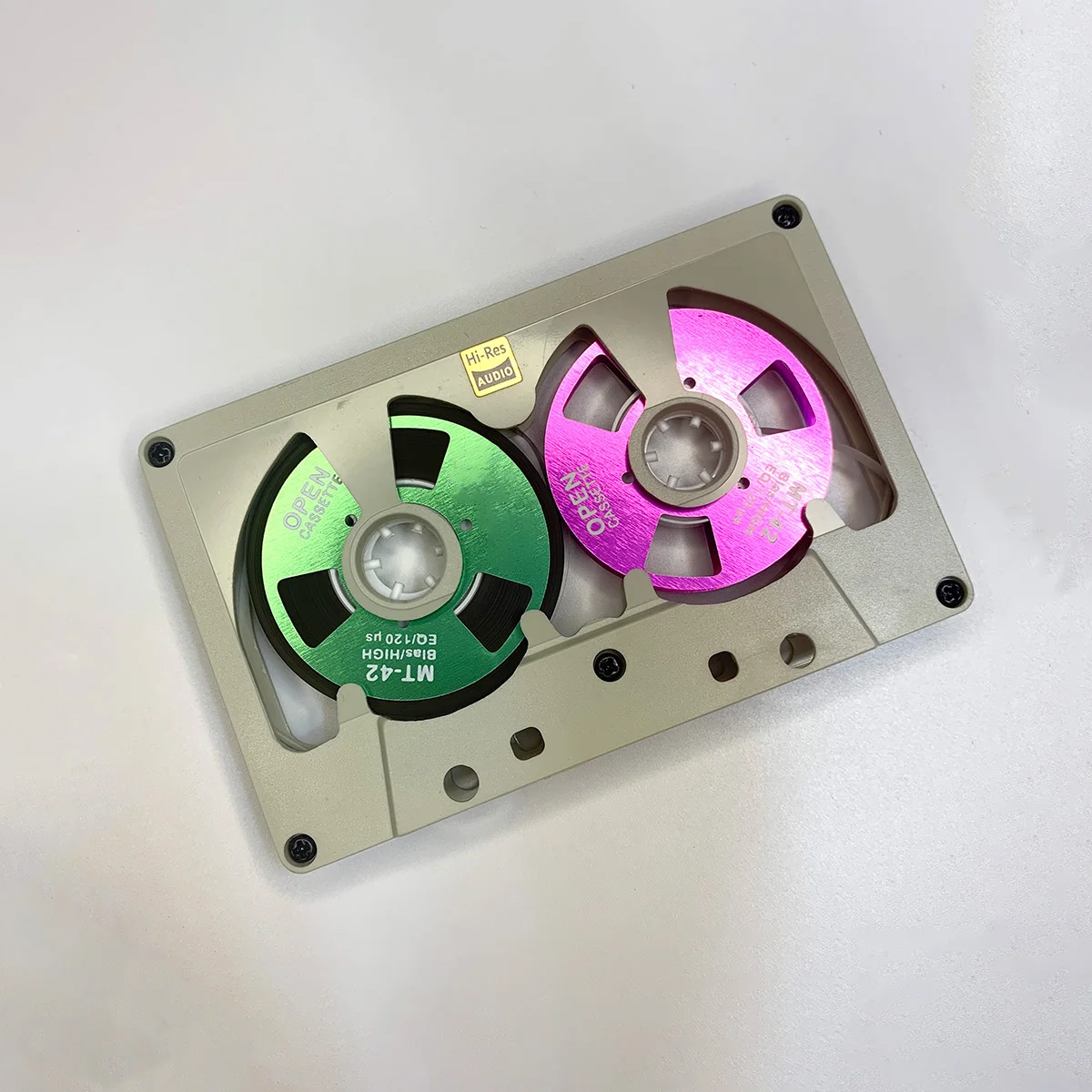 Neue Audio-Kassettenrolle zum Spulen, Kassette, 50 Minuten, leeres Klebeband, doppelseitige Metallrolle, hohles Gehäuse, selbstgemachtes, hochwertiges Design – Detail 8