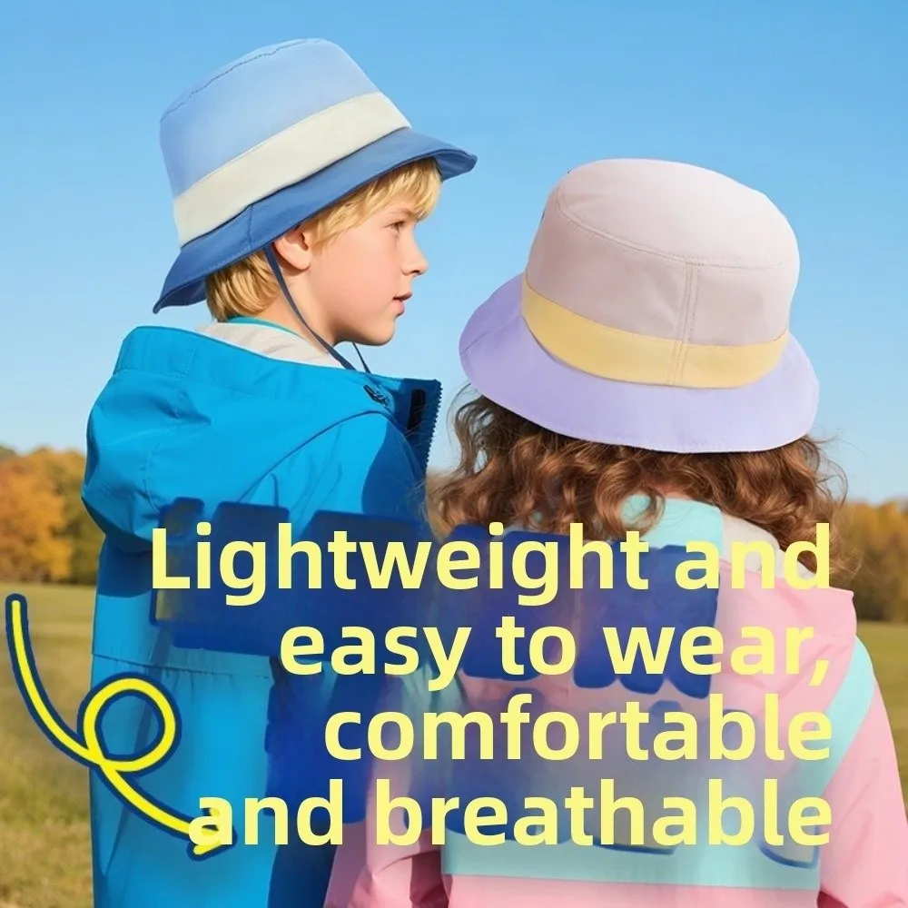 

Wide Brim Bucket Hat Breathable Mesh Adjustable Chin Strap Dinosaur Sun Hat Cartoon Anti-UV Children Fisherman Cap Summer
