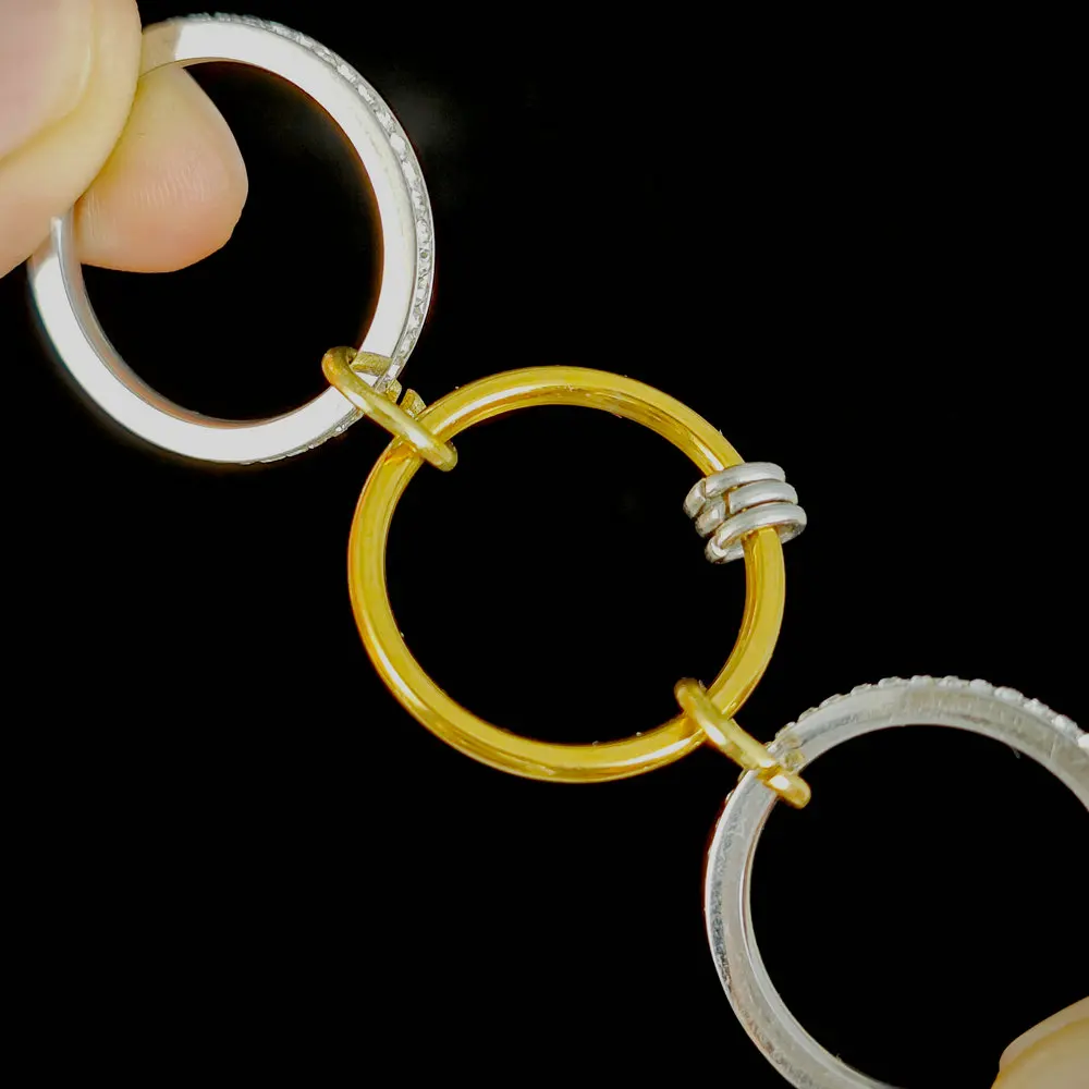 الجليد خارج تشيكوسلوفاكيا الفولاذ المقاوم للصدأ التراص خواتم للنساء متعدد الارتباط متصلة سبينلي حلقة كومة مجموعة مجوهرات الأصابع هدية اتجاهات 2025 #5