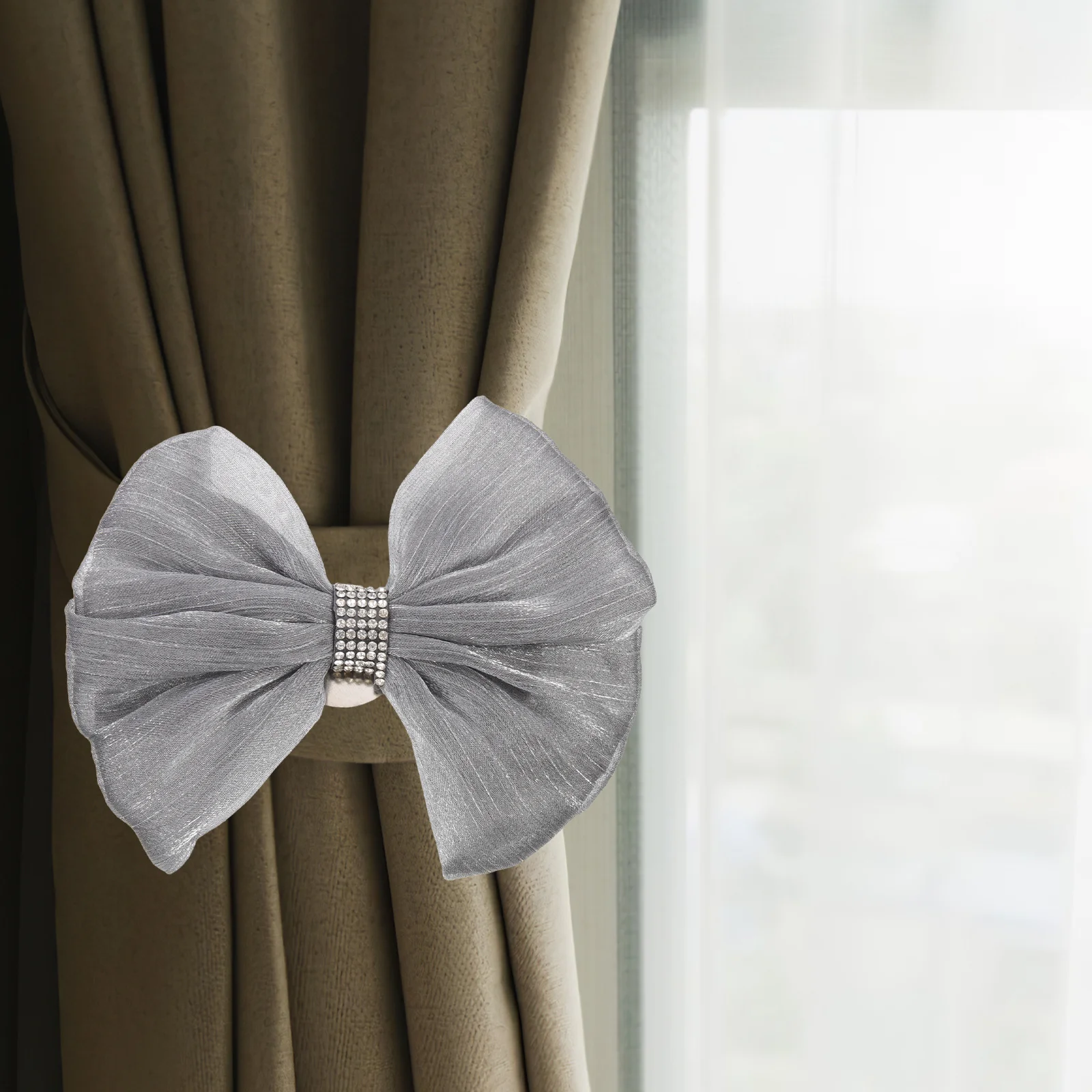

Bowknot Gauze Curtain Tiebacks Decorative Holdback Buckle for Home Office Bedroom Curtains Delicate Bowknot Curtain Tiebacks
