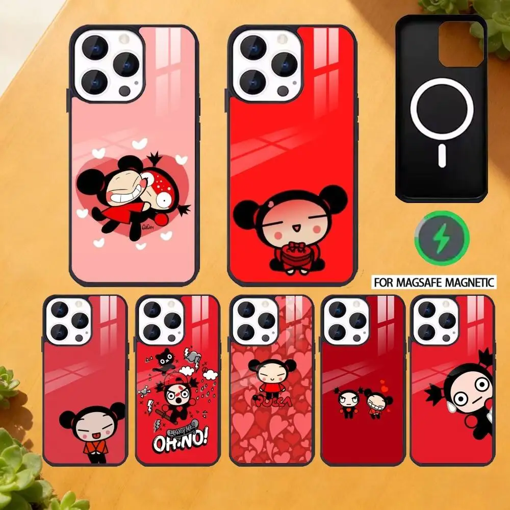 

Cute Pucca Garu Red Phone Case For iPhone 17,16,15,14,13,12,Plus,Pro,Max for Magsafe Magnetic Wireless Charging
