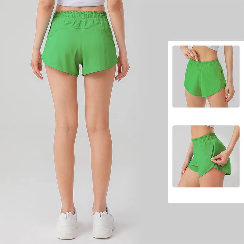 New Brighter Color Women Yoga Shorts With Liner 2.5