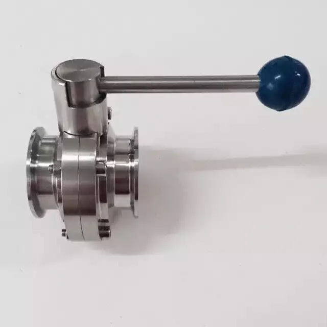 

Ручной клапан-бабочка из нержавеющей стали для быстрой установки, санитарный класс 304, мягкое уплотнение, ручка рулевой тяги, регулируемый клапан