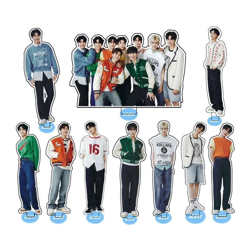 KPOP ZB1 Selfie Photo Acrylic Stand Figure Boy Planet Model Transparent Desktop Ricky ZEROBASEONE Fans Collections