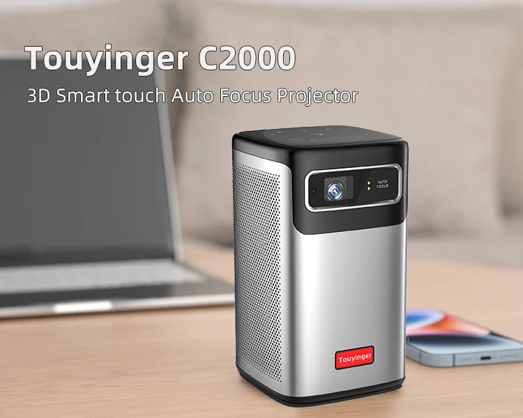 Touyinger C2000 Portable Full Hd 3D 1080p Wifi Mobile Movie Outdoor Mini Projector 4K For Personal Use And Party Use