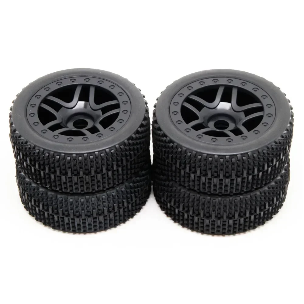 

4PCS 1:8 Off-Road Tire Soft Tire Snow Cross-country Racing Flat Running Grip Strong Tire for HG FS