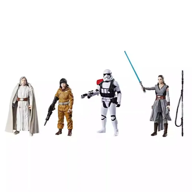 Hasbro Anime Star Wars Luke Skywalker Obi-Wan Kenobi Han Solo 4 Figures Active Joint Genuine Action Figure Model Toys