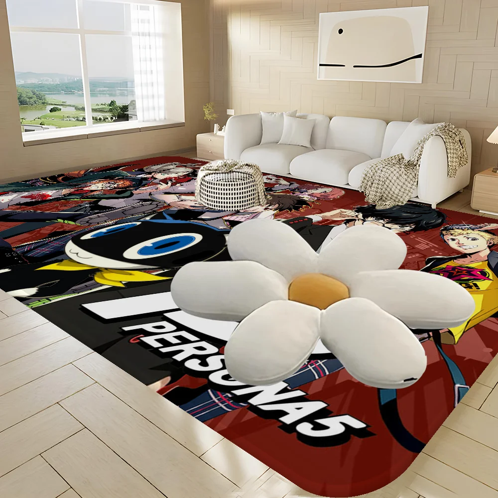 Game Persona 5 Floor Mat INS Style Soft Bedroom Floor House Laundry Room Mat Anti-skid Bedside Area Rugs