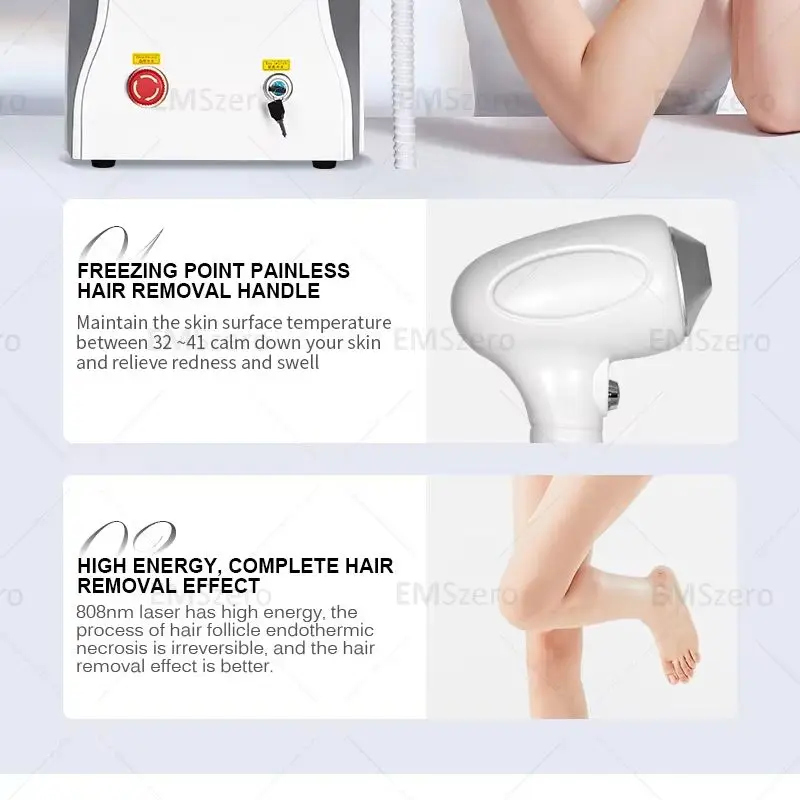 

Ice Platinum Diode Laser Hair Removal Machine 5000W Painless Permanent Laser Diode epilation Machine 755 808 1064nm 3 Wave