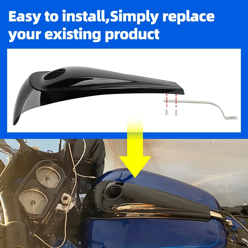 Motorcycle Dash Fuel Tank Console Trim Panel Kit Oil Gas Tank Cover Cap For Harley Touring Electra Road Glide Street 2008-2023