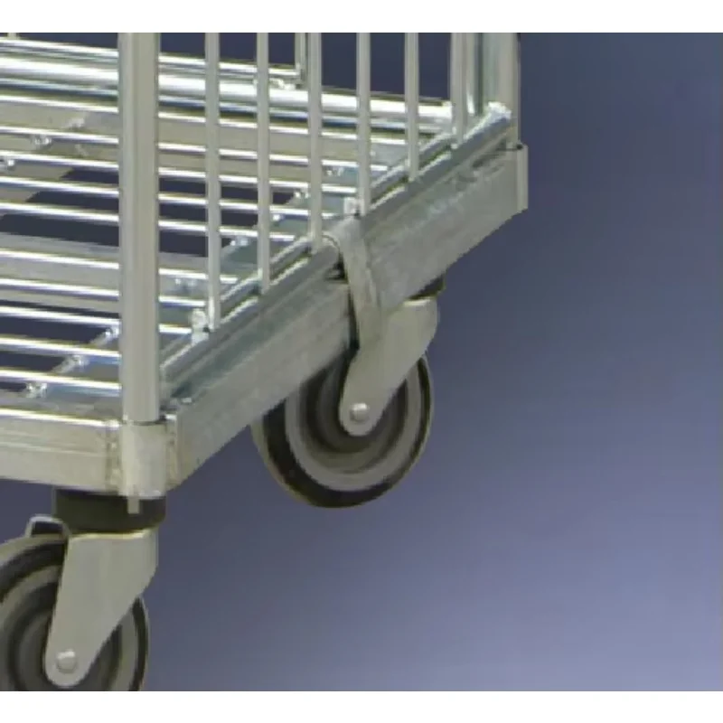 RH-RC005 830*720*1720mm Warehouse Storage Transport Three-Side Roll Container Cage Trolley