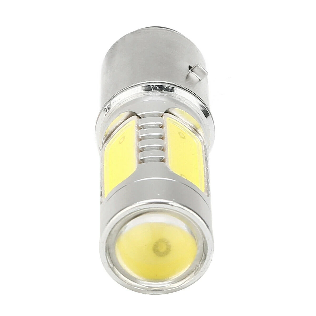 Faro delantero para motocicleta, bombilla LED blanca, 12V, H6, BA20D, 4 COB, adecuado para ciclomotor ATV