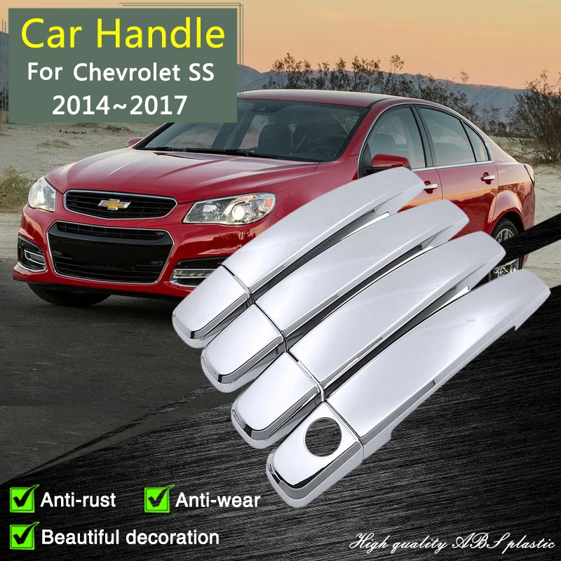 

for Chevrolet SS 2014 2015 2016 2017 Holden Commodore VF Chrome Door Handle Cover Car Accessories Rustproof Creative Stickers