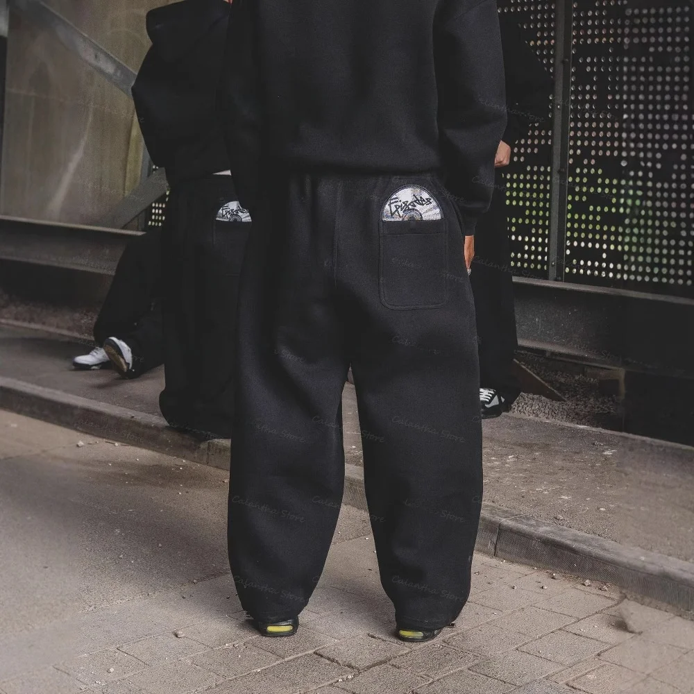 

Retro American Waed Men's Casual Wide Leg Pants Long Trousers Trendy Brand Loose All-Match Comfortable Loose Long Trousers