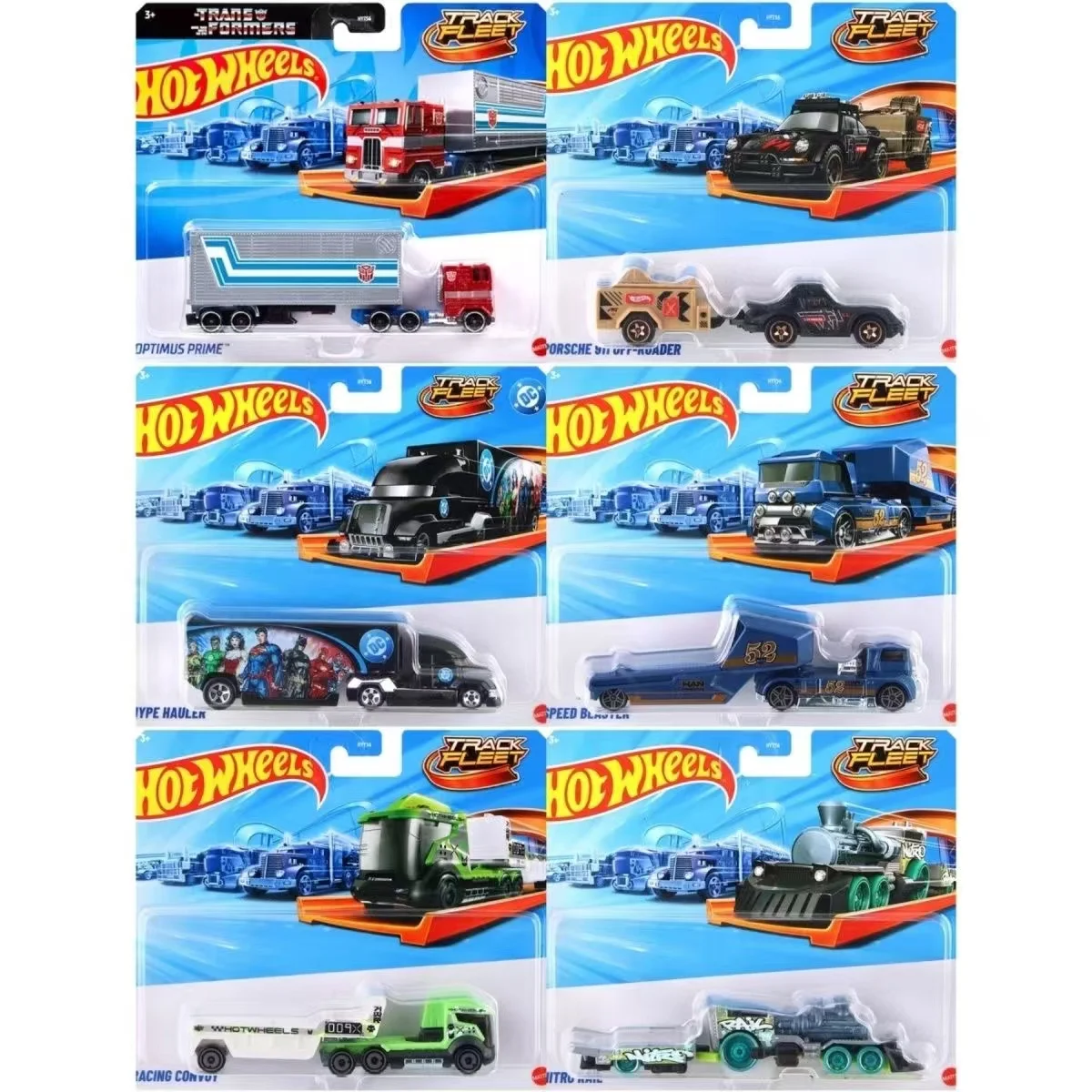 

Hot Wheels Genuine Car Track Fleet 1/64 Литые под давлением транспортные средства Трансформеры Optimus Prime Speed Shockwave Nitro Rial Hype Transporter Игрушка Детский подарок Большая распродажа Модель автомобиля Украшение стола Праздничный подарок