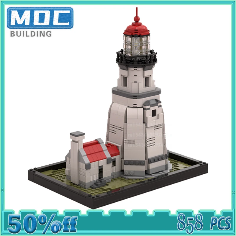 

Street View Scene Series Heceta Head Lighthouse Moc Building Blocks Technology Idea Bricks Kids Toys Set Christmas Gifts