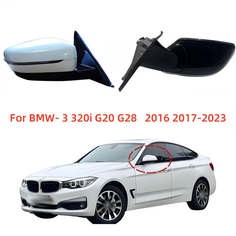 

For BMW- 3 320i G20 G28 2016 2017 2018 2019-2023 Left and Right Car Side Rearview Mirror Assembly Auto Side Mirror Heating L/R