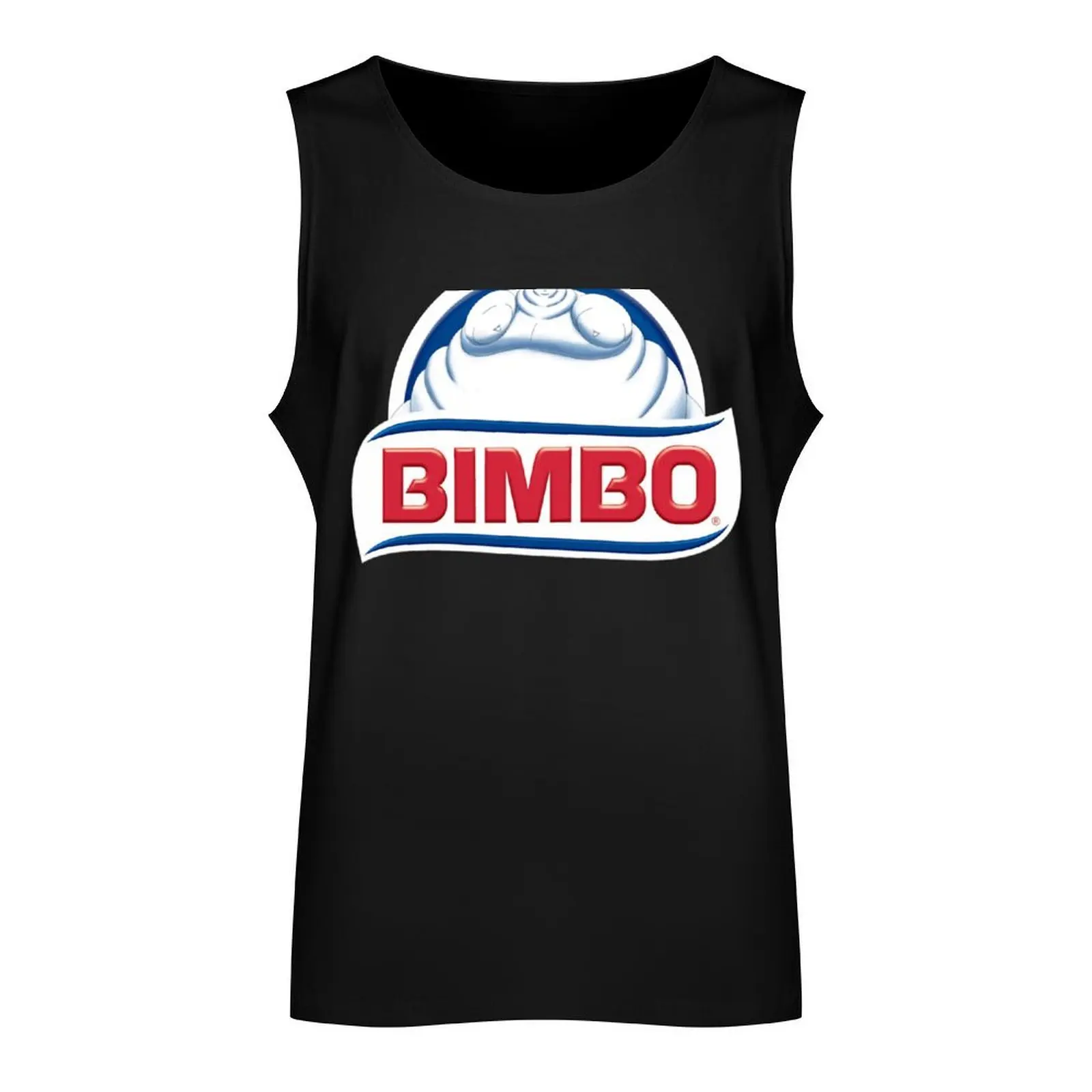 Bimbo Bear Bread Logo (Blue) Tank Top cotton t-shirts man Bodybuilding clothing man