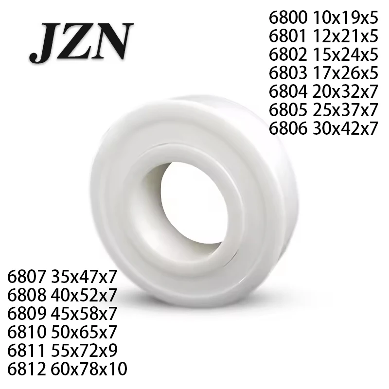 6800 6801 6802 6803 6804 1Pcs/5Pcs Zirconia Ceramic Bearing 6805 6806 6807 6808 6809 6810 6811 6812 2RS Double Seal