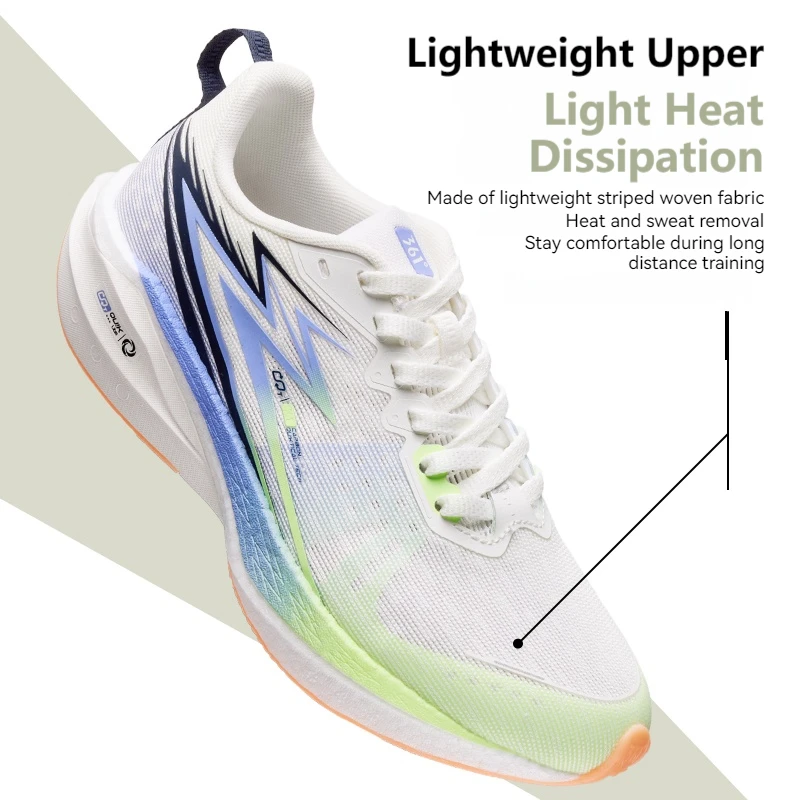 361 Degrees Fast Wind CQT Women Breathable and Cool Racing Wear resistant Shock Absorbing Running Sneakers Female 582422229