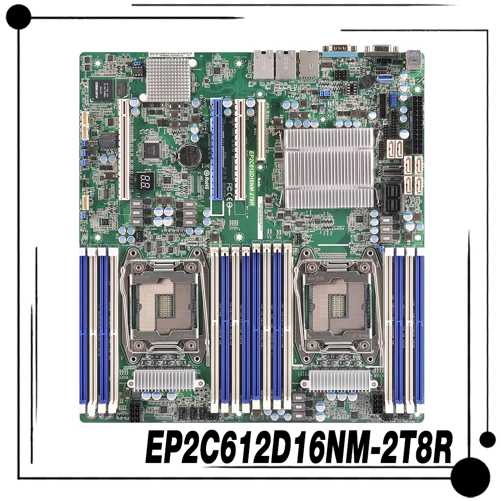 Server Motherboard For ASROCK DDR4 LGA2011 C612 Support E5-2600/4600 V3 Fully Tested Good Quality For EP2C612D16NM-2T8R