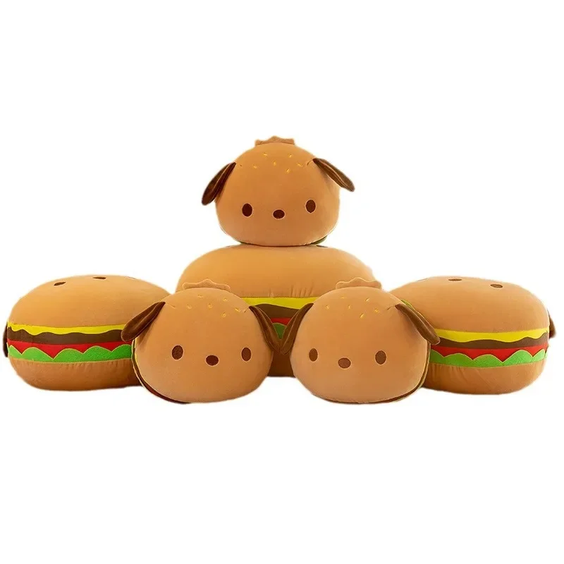 Oreiller en peluche de dessin animé mignon pour enfants, hamburger, chien, beurre, chiot, jouets en peluche, poupées, fongique, sandd2, coussins, cadeau pour filles