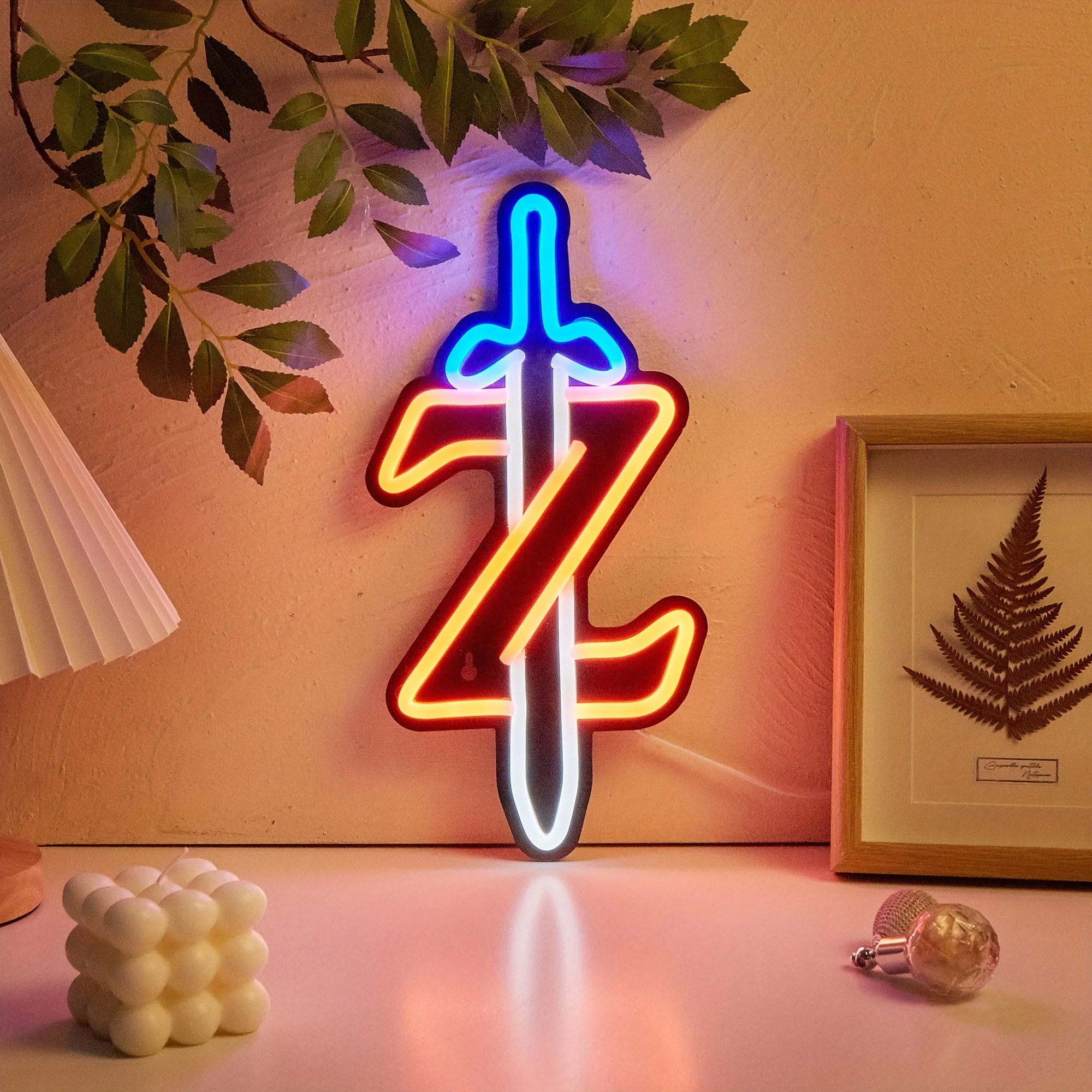 Versatile USB-Powered Sword Neon Light - Single Color LED Sign for Bedroom, Party, and Bar Decor view 6