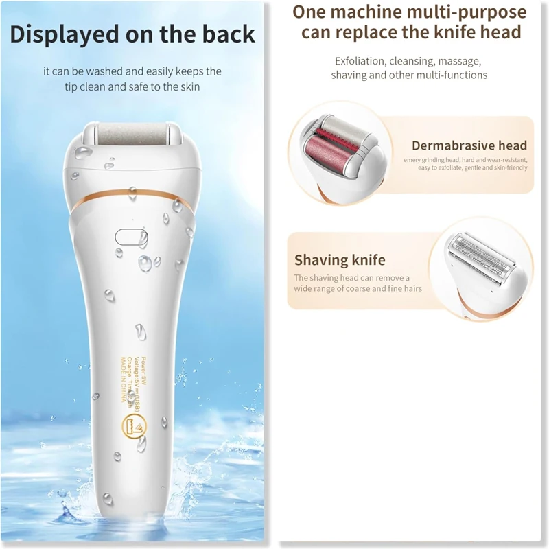 Body Cordless Trimmer For Bikini Line Hair Removal, With Shaving Head And Comb, 2 In 1 Rechargeable Foot Callus Remover Tools