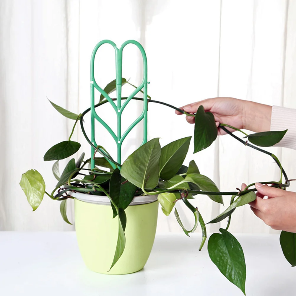 

6Pcs Garden Trellis Climbing Vines Plant Support Leaf Shape Potted Climber for Tomato Roses Clematis Patio Vegetable Flower