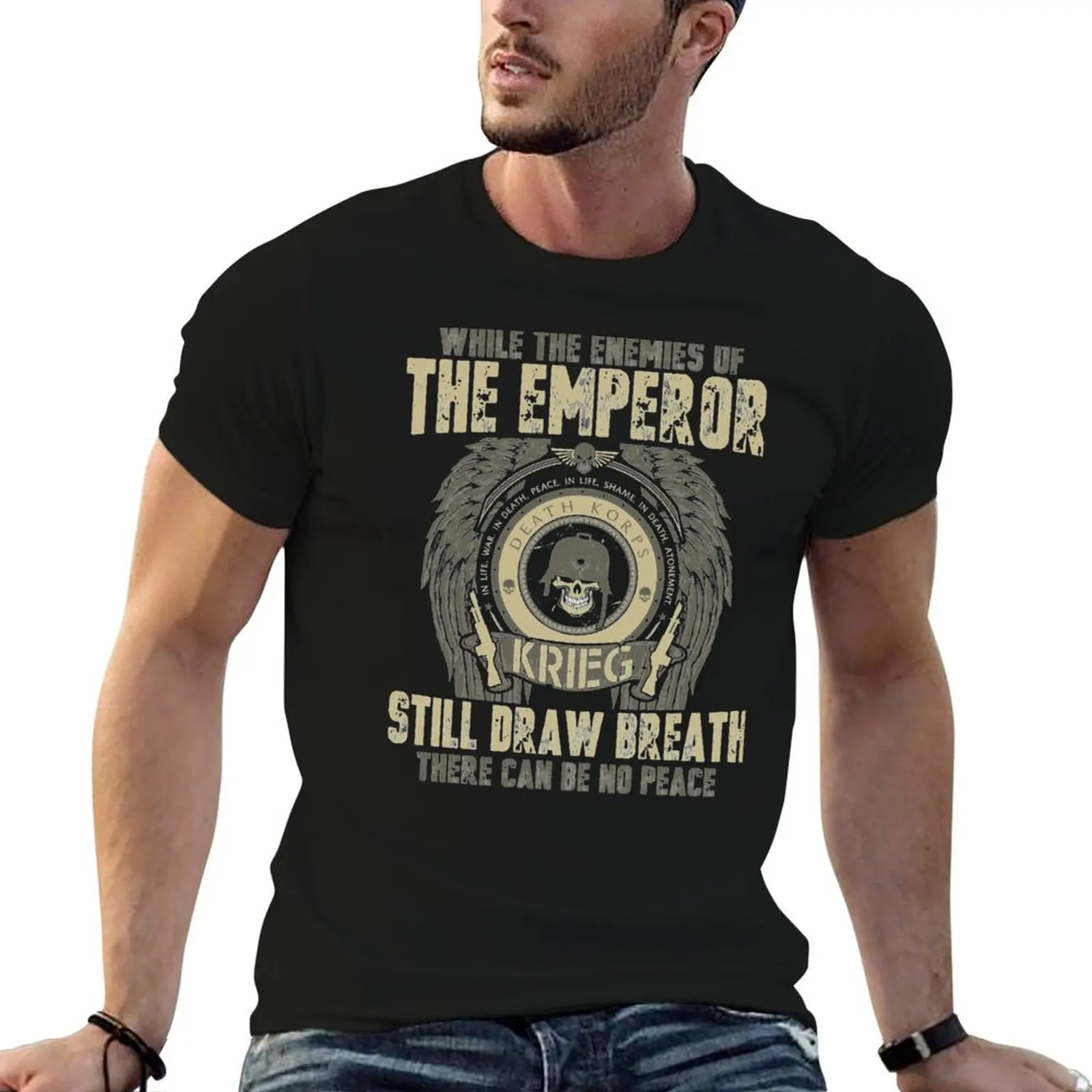 

KRIEG - ENEMIES OF THE EMPEROR T-Shirt man t shirt cotton high quality graphic t shirts for man T-Shirt