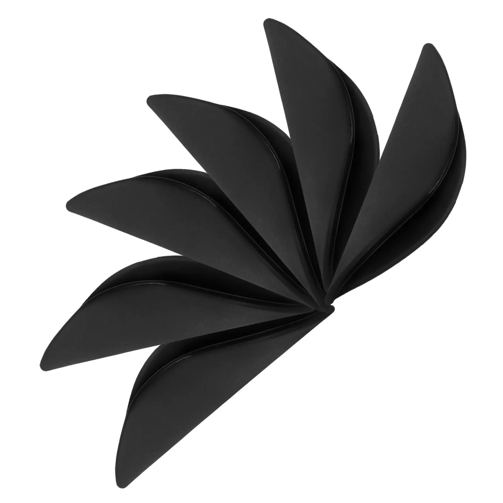 

Набор из 6 самоклеящихся пластиковых полукруглых ручек-полумесяцев для кухонных шкафов, тумб и гардеробов, черные