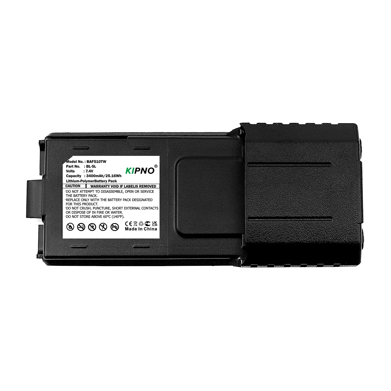 

BaoFeng UV-5R Plus 7.4V 3400mAh Rechargeable Batteries UV5R Radio Accessories UV 5R Walkie Talkie Battery BL-5 Extended Battery