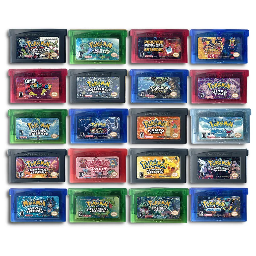 Cartouche de jeu vidéo GBA pour console GBA, version américaine, ROM Hack, anglais, Pokémon Dark Worship GS CHRONICLES Ultra Violet.