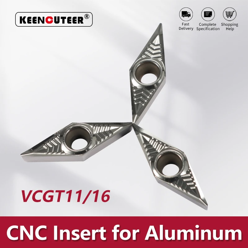 Inserção de Carboneto de Alumínio para Svjcr Ferramenta de Torneamento Externo Peças de Torno Cnc Vcgt110302 Vcgt160402 Vcgt160404 Vcgt160408