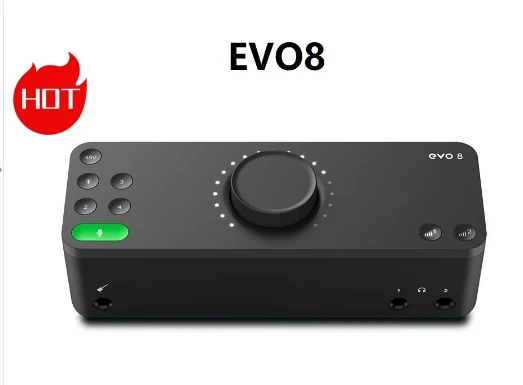 

Audient EVO8 4-In / 4-Out Audio Interface all off bus power Portable Professional Live Recording & Editing Sound Card