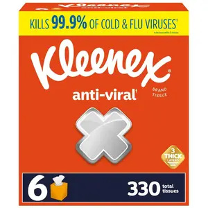 Anti-Viral 3-Ply Facial Tissue - 55ct