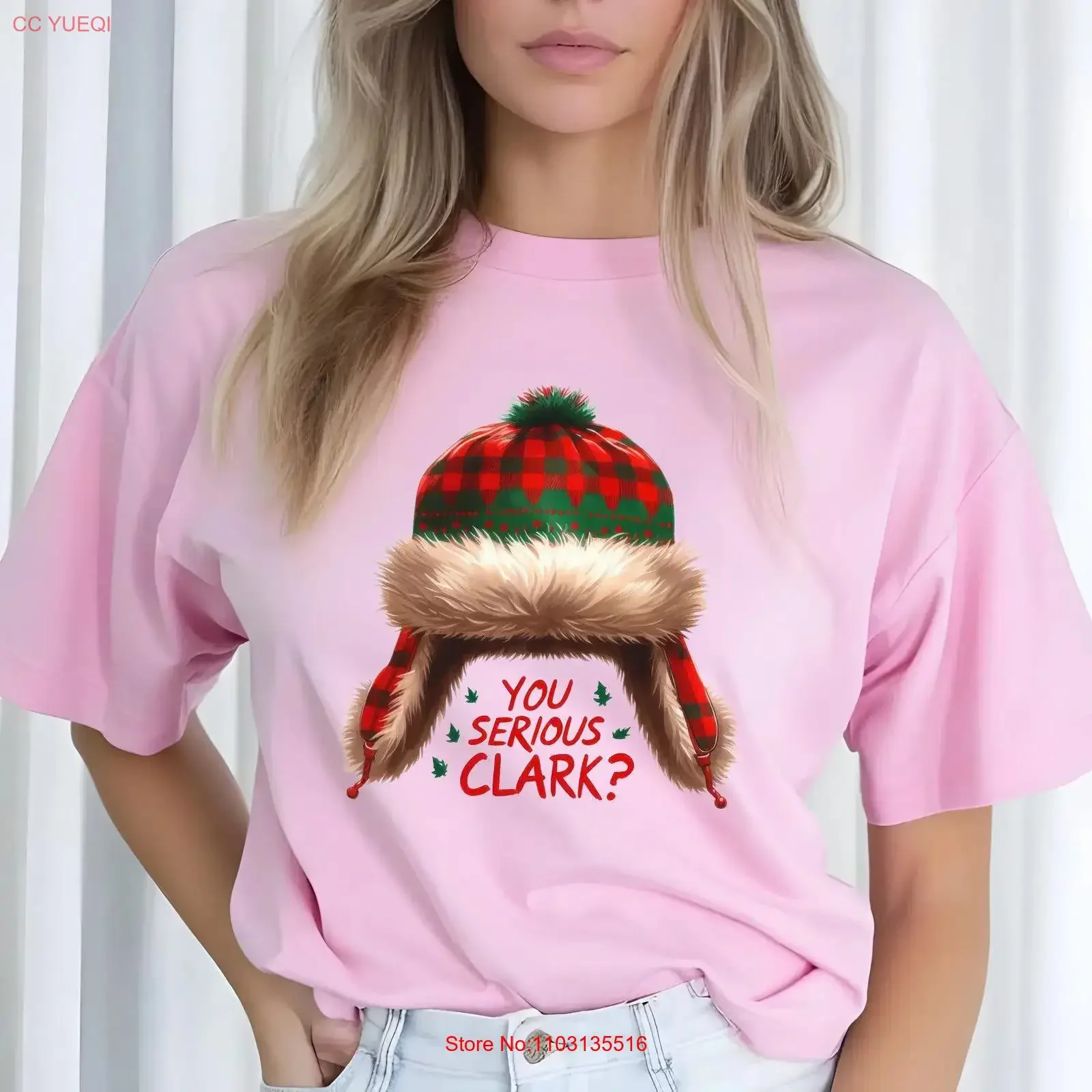 T-shirt You Serious Clark pour homme, motif graphique vintage délavé, confortable, idéal pour les fêtes de Noël et les vacances en famille