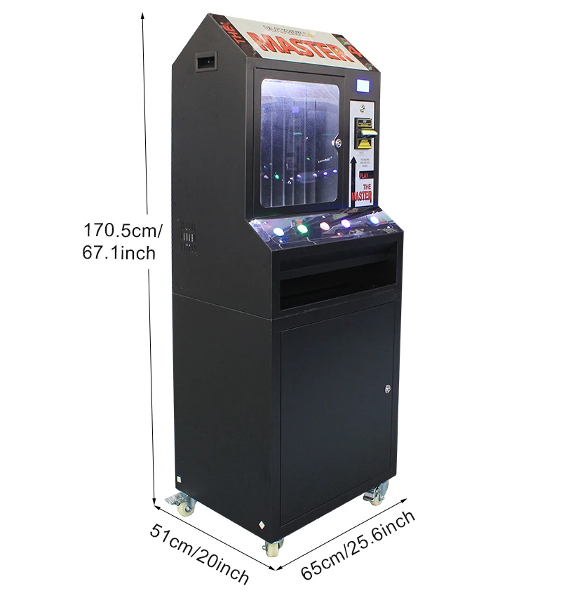 

New Hot Ticket Dispenser Master 4 Black Trolley Pull Tab Vending Machine for Sale