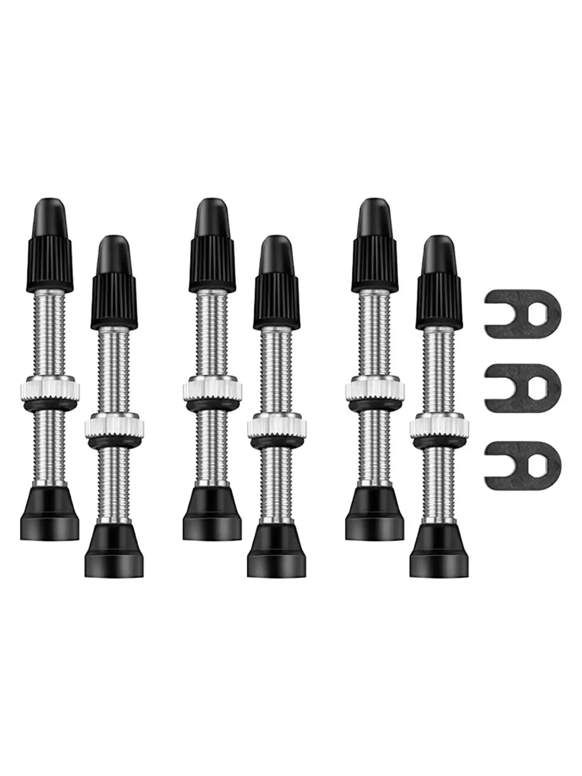 AliExpress 6PCS Presta Stem Tubeless Valves - Includes Core Remover Tool, Durable Replacement for Mountain Bike Cycling Repair Maintenance