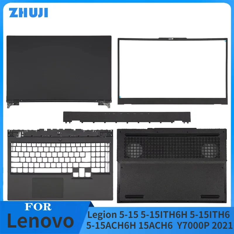 New LCD Back Cover For Lenovo Legion 5-15 5-15ITH6H 15ITH6 15ACH6H 15ACH6 15ACH6A Bezel Palmrest Bottom HingeCover Y7000P 2021