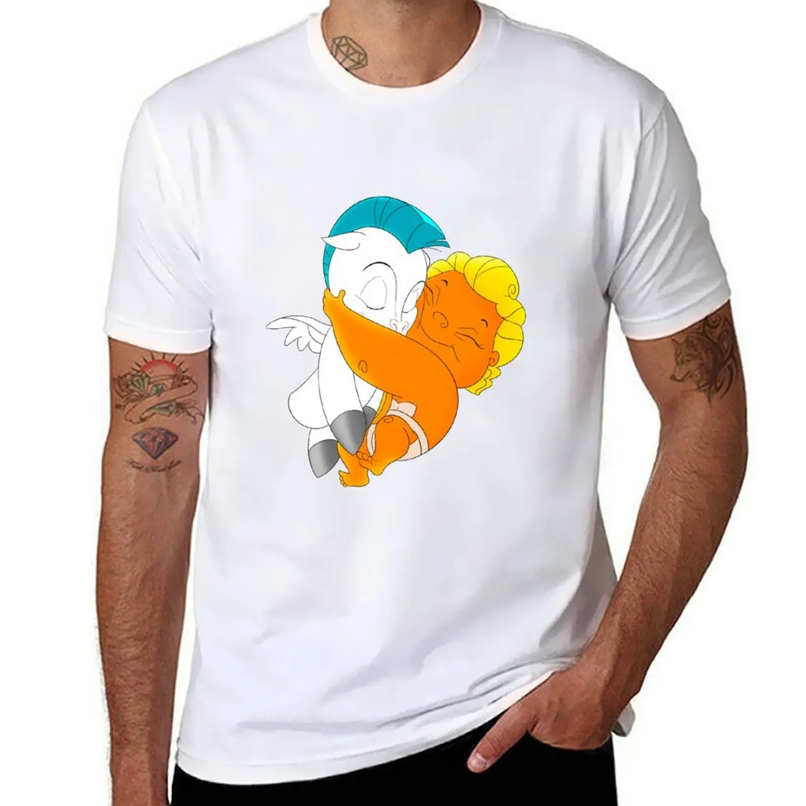 

Hercules and Pegasus T-Shirt t shirts for man cotton funny t shirts for man graphic funny T-Shirt