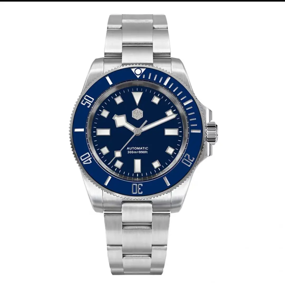 San Martin Men Diver Watch 40mm Automatic Mechanical Wristwatch Sapphire 200M Waterproof BGW9 Luminous Ceramic Bezel NH35
