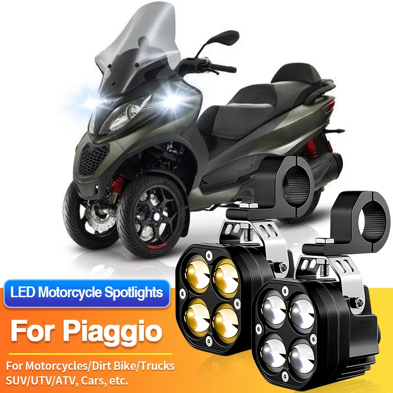 1 Set LED Universal Motorcycles Headlights Fog Light UTV ATV for Piaggio Ape City 200/Xtra/450 Xtra X/BV 400 S/Beverly 350 400 S