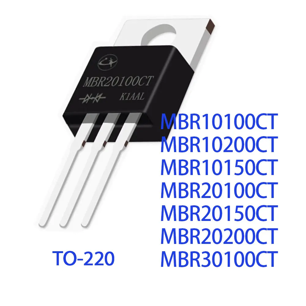 10PCS MBR10100CT MBR10200CT MBR10150CT MBR20100CT MBR20150CT MBR20200CT MBR30100C TO220 IC Chip
