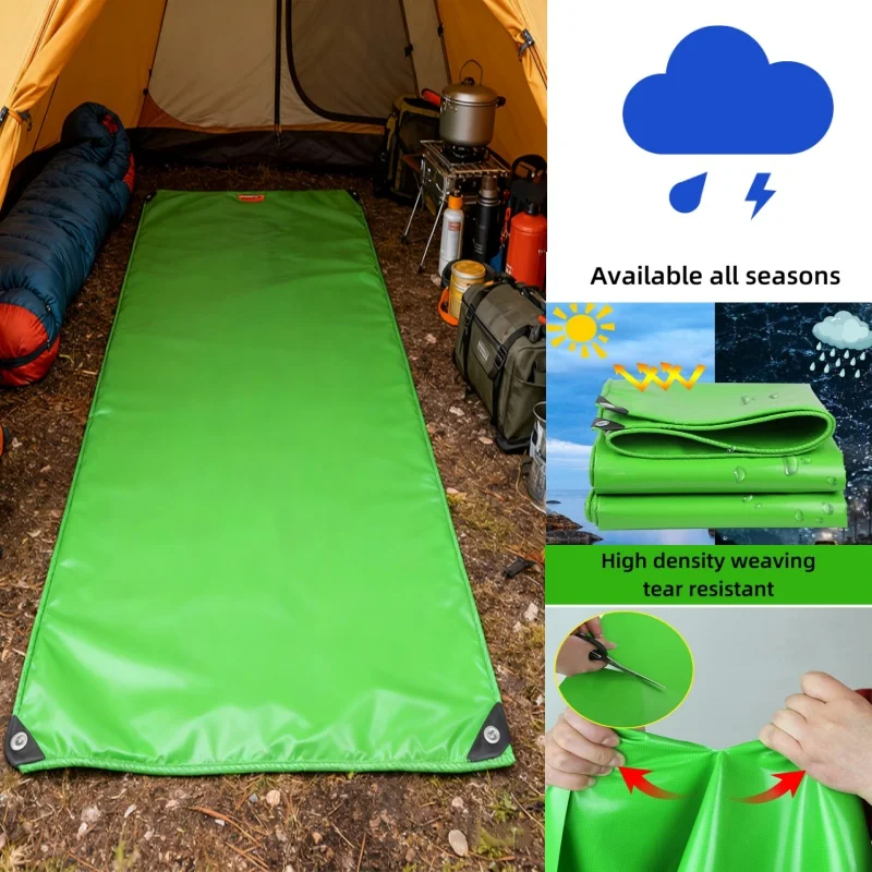 

Трехмерная окантовка с увеличенными отверстиями для пуговиц, супер водонепроницаемая и ветрозащитная толстая ткань для скребков ножей Apple Green 0,5 мм