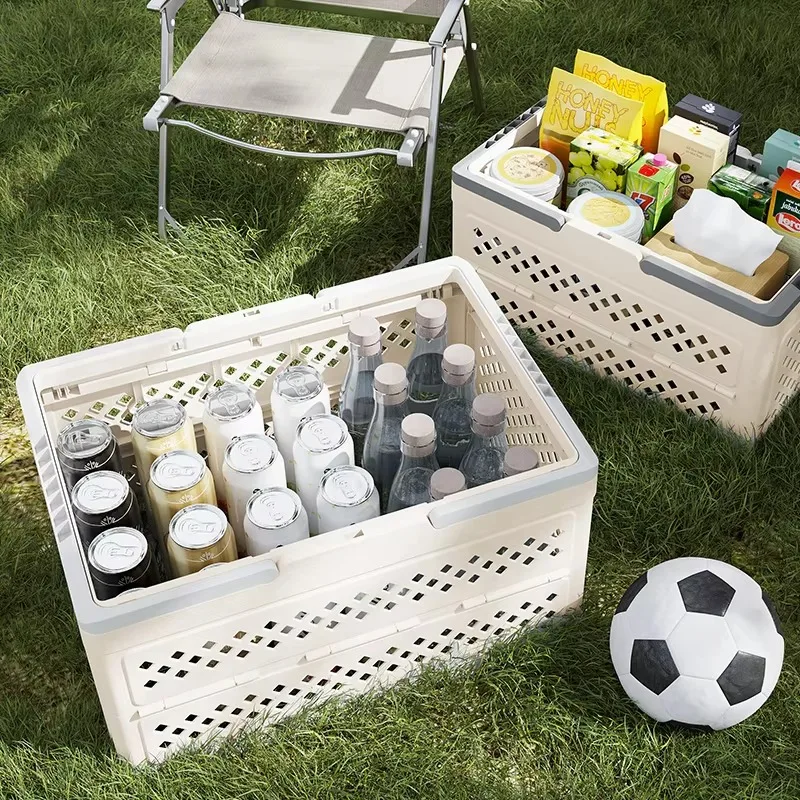 

Folding laundry basket handle household large capacity multi-functional storage basket outdoor camping portable basket